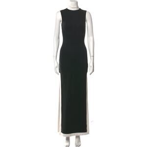 STAUD Black and White Sleeveless Maxi Dress